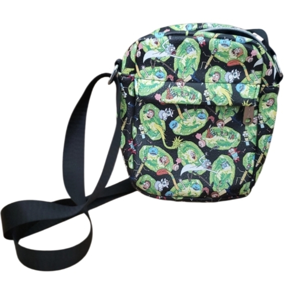 Rick & Morty Buckle-Down Adult Swim Crossbody Unisex Convertibl Neon Network Bag